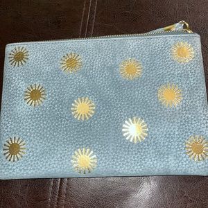 Madewell suede clutch.